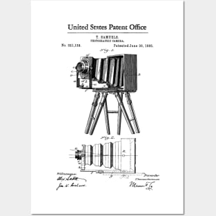 Photographic Camera Patent Black Posters and Art